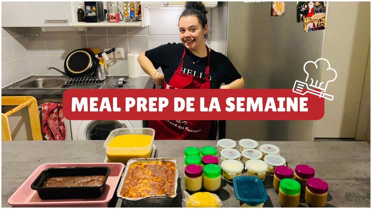 MEAL PREP AVEC MOI POUR LA SEMAINE / yaourts / goûter / plats 👩‍🍳