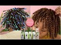 STRAW SET ON NATURAL 4C 4B HAIR + NEW CURLS GREEN COLLECTION REVIEW | THE BEST STRAW CURLS