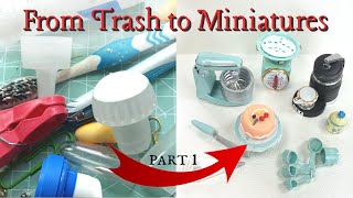 Everyday Trash to MINIATURES PART 1 ~ Rubbish To Miniatures~  #recyclecrafts #miniatureitems