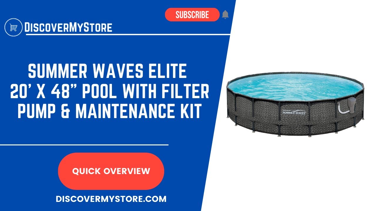 Summer Waves Elite 20 X 48 Pool With Filter Pump Maintenance Kit summer-waves-elite-20-x-48-pool-with-filter-pump-maintenance-kit