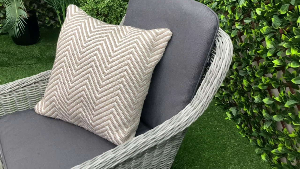 Euro Garden and Home Tuscany Six Dining Standard Charcoal Outdoor Garden Furniture, Belfast