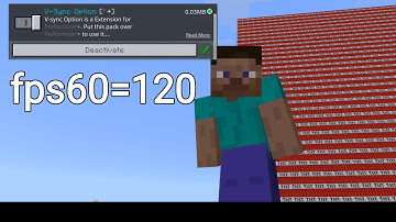 V-sync disabled option mcpack for MCPE 1.21+🔥