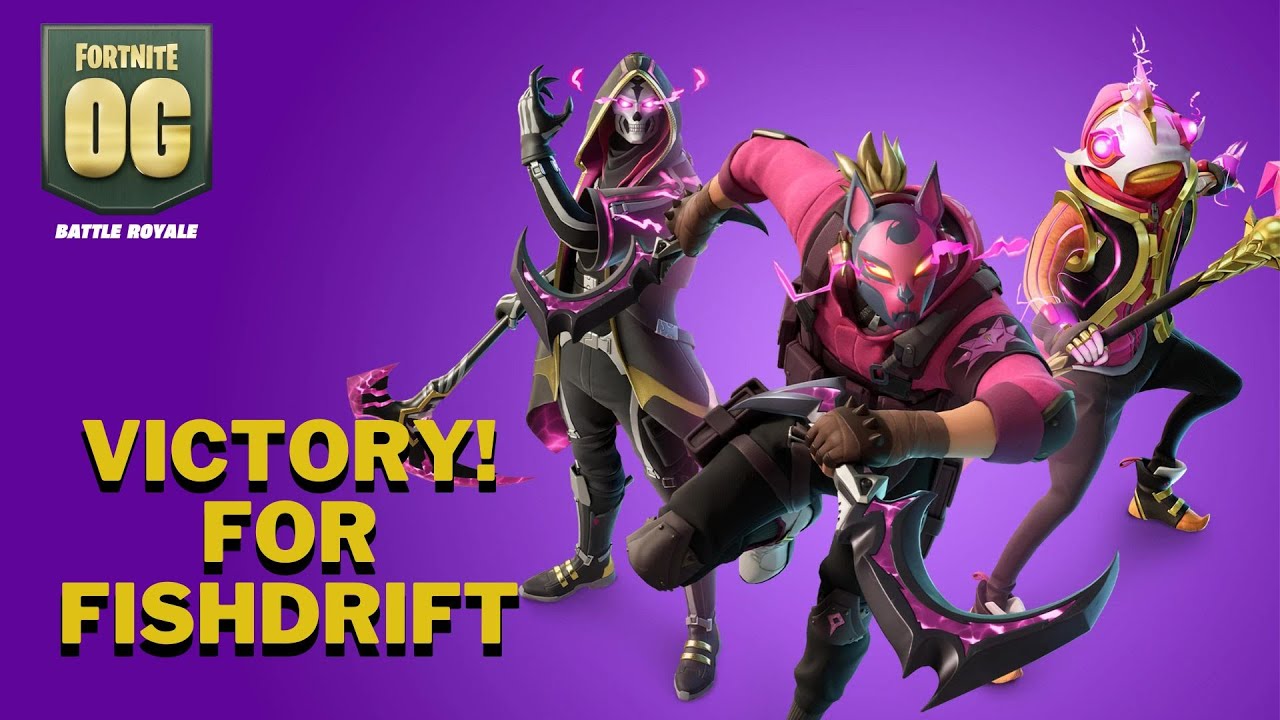 Victory! for FISHDRIFT in a FORTNITE Solo Match.