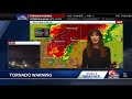 WDSU New Orleans - Tornado caught on camera, on live TV 3/22/2022