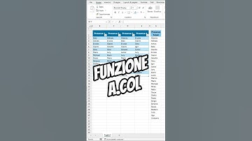 Scopri la nuova funzione A.COL di Excel 365 @planetexcel