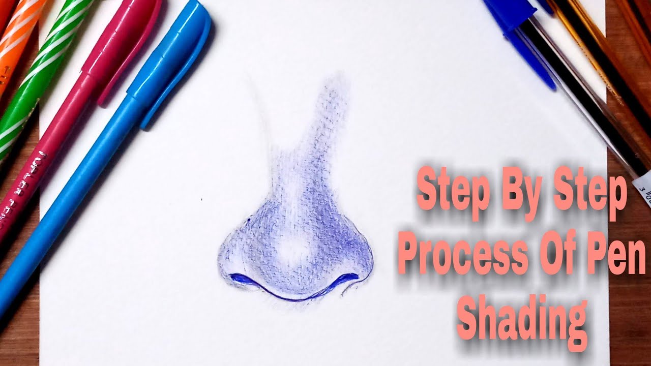 How To Draw With A Ball Pen (Step By Step Process Of Pen Drawing) - YouTube