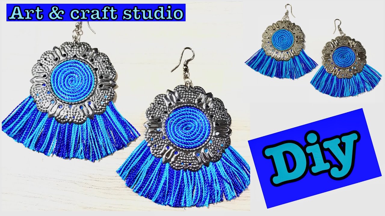 Trending Handmade Silk Thread Tassel Earrings Diy | How to Make Two Tones Silk Thread Tassel Earring