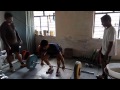Weightlifting workout, clean plus press