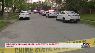 IMPD officer shot during struggle with Lowe's shoplifting suspect