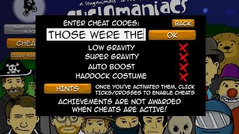 CycloManiacs Cheats! ALL CHEATS ARE ON THIS VIDEO!
