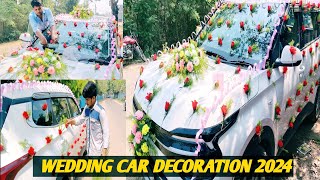 How To Make Car Decoration With Flower || Car Decoration For Wedding 2024 || Car Decoration Ideas