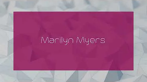 Marilyn Myers - appearance