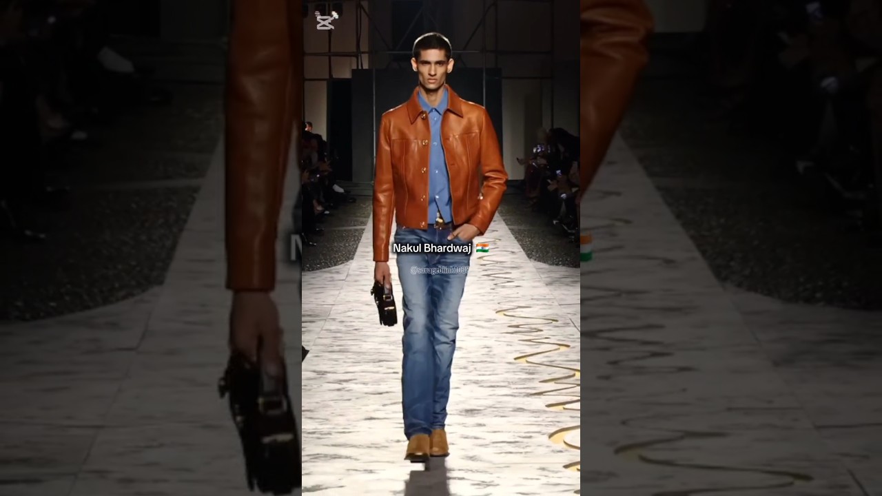 Indian Male model Nakul Bhardwaj for Versace 