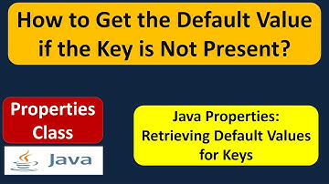 How to get the default value if the key is not present? | Java properties | Java Tutorial