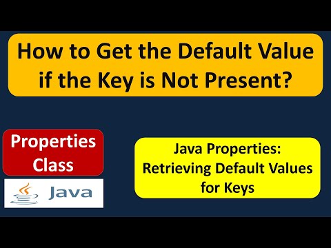 How to get the default value if the key is not present? | Java properties | Java Tutorial