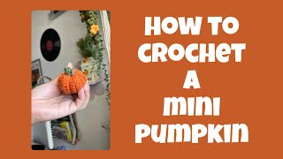 Quick and Easy Crochet Pumpkin Tutorial | Mini Crochet Pumpkin | (Free Pattern)