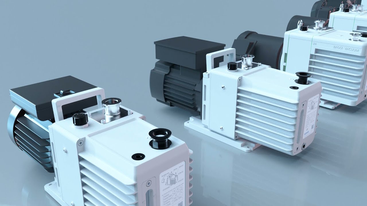 Two stage oil rotary vane vacuum pump