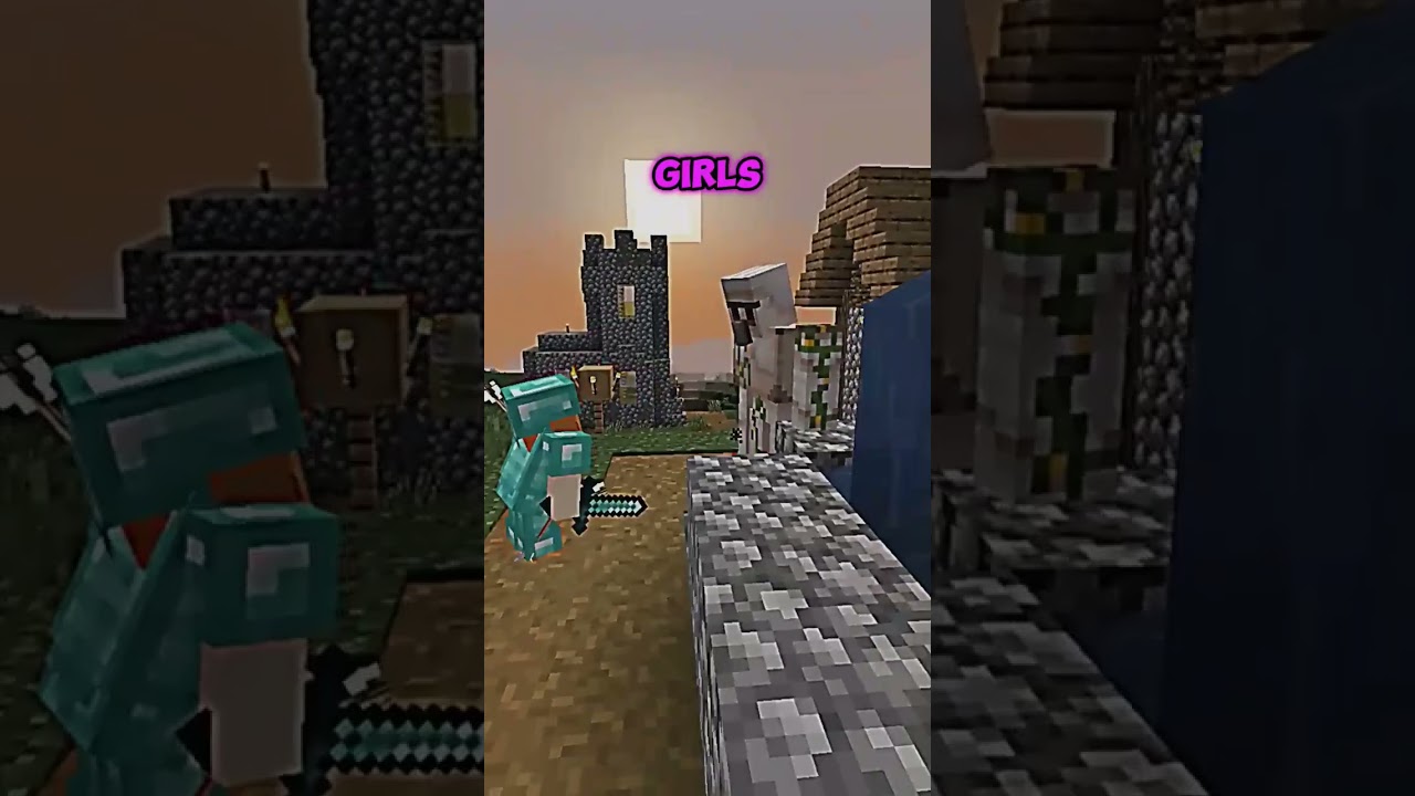 girls vs boys in minecraft #minecraft #sigmaboys#shorts