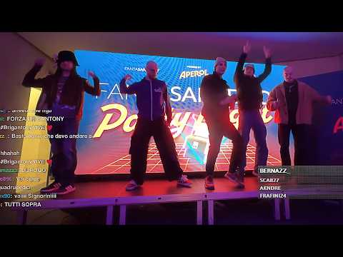 HOMY, LUIS, PANETTY, PAOLO E CIPPE ballano IN MEZZO a UNA FESTA della RAI a SANREMO *IN PUBBLICO*