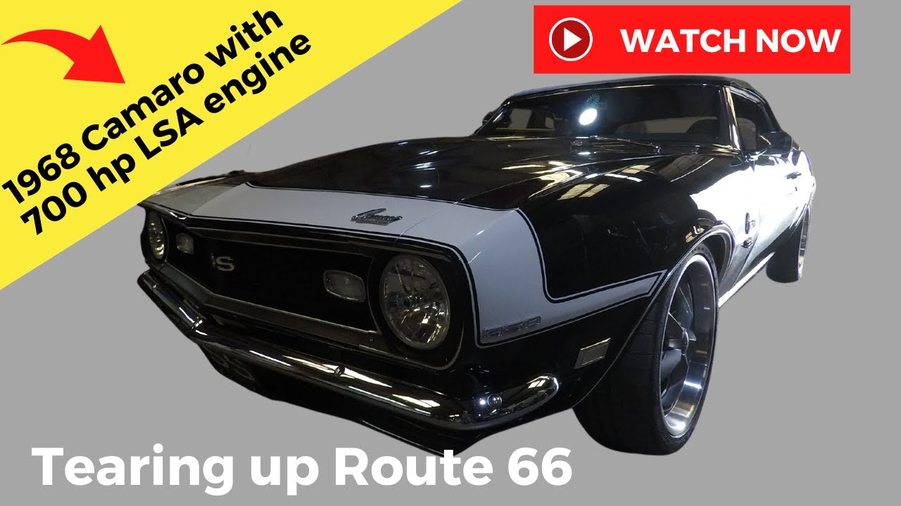 自動車 ACME 1968 Drag Camaro 1968 Chevrolet Camaro Z/28 Blue with Yellow Stripes 