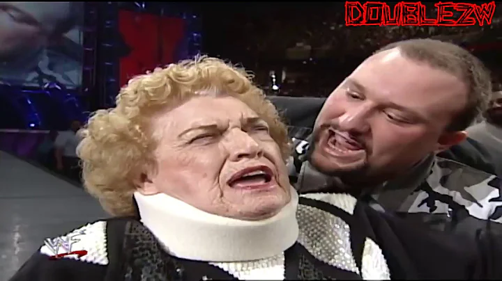 Bubba Ray Dudley Powerbombs Mae Young off the stag...