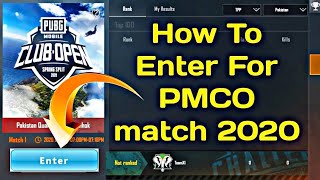 HOW TO Enter pmco match lobby ? Pmco Queries solved || pmco2020