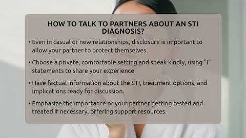 How To Talk To Partners About An STI Diagnosis? - Sex Health Expert