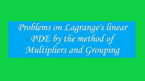 PARTIAL DIFFERENTIAL EQUATIONS   LECTURE 7