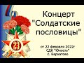 Концерт "Солдатские пословицы" от 22 февраля 2022г