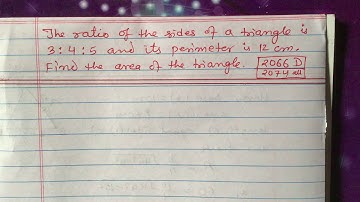 Area of Triangle ll SEE Question 2066 D, 2074 All  ll IR Simkhada