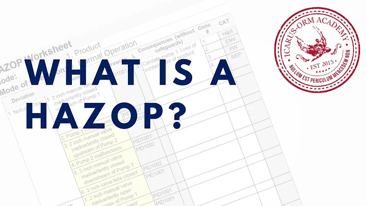 What is a HAZOP? A Crash Course