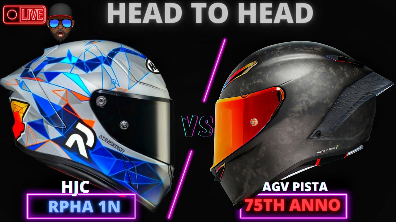 Head To Head | HJC Rpha 1N vs Agv Pista 75th ANNO - YouTube