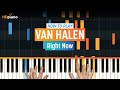 How to play right now by van halen piano piano tutorial