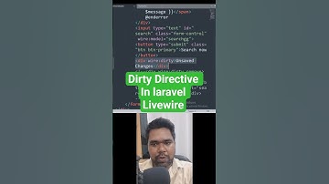 Dirty Directive in Laravel Livewire #laravellivewire #larva #laravel