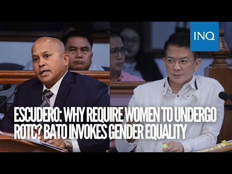 Escudero: Why require women to undergo ROTC? Bato invokes gender equality