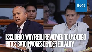Escudero: Why require women to undergo ROTC? Bato invokes gender equality