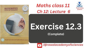 Ex 12.3 (Complete) Application of Trigonometry | F.Sc 11th class maths |Punjab Boards, Federal Board