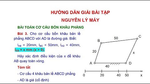 Giải bài tập Nguyên lý máy | Bài toán cơ cấu bốn khâu phẳng | Bài 3