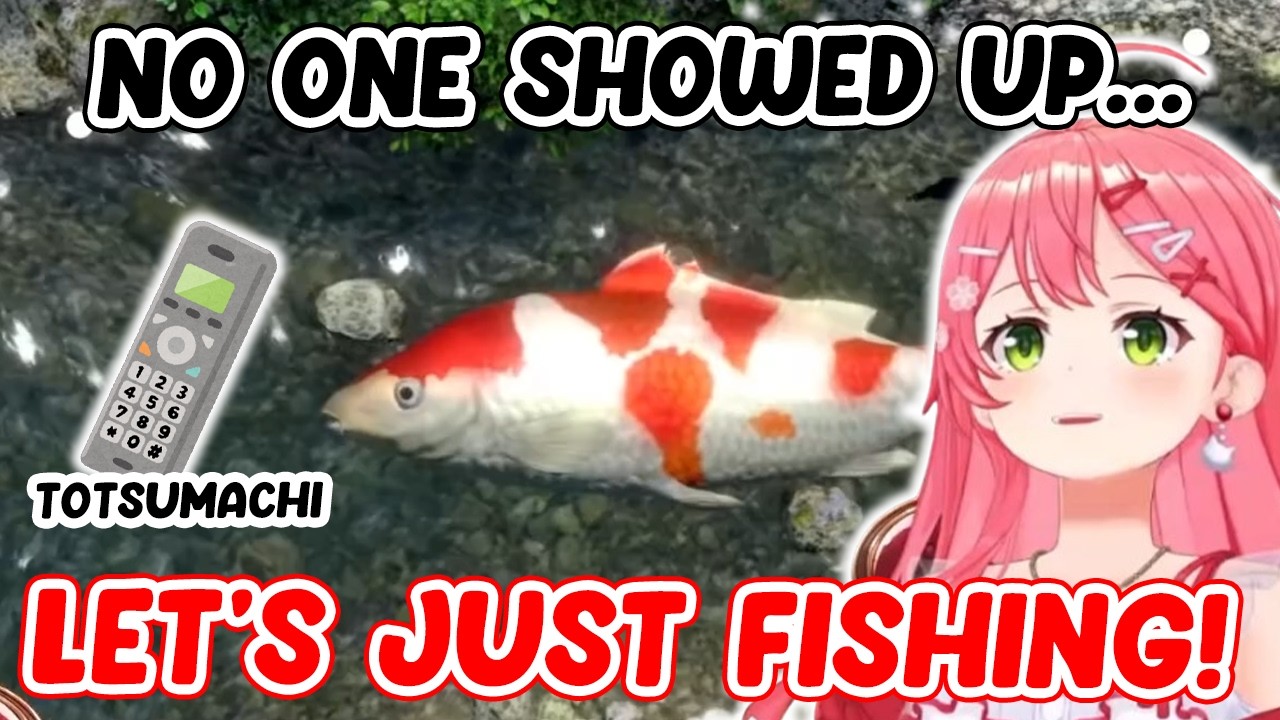 No One Came to Miko's Call-in Stream So She Just Went Fishing 【Hololive】