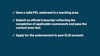 PEL Subsequent Endorsements Did You Know