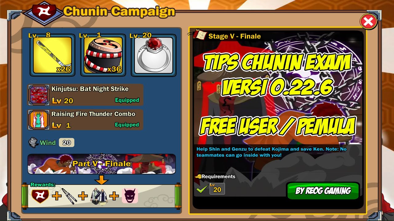 Tips Chunin Exam Versi 0.22.6 Untuk Free User / Pemula - YouTube