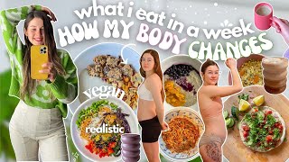 how my BODY CHANGES with everything I EAT IN A WEEK ( vegan + easy recipe )