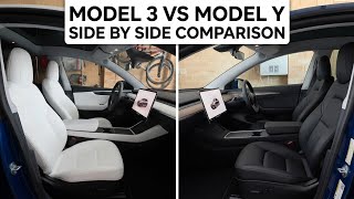 2026 Model Y vs Model 3 differences interior direct comparison