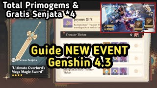 Guide Cara Mendapatkan Senjata Gratis di Event Mawar dan Senapan Genshin Impact 4.3