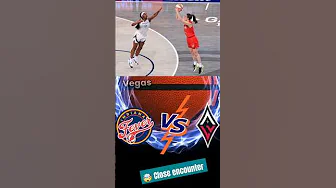 Indiana fever vs Las vegas aces (74-78)🏀🏀. What a close encounter #shorts thumbnail