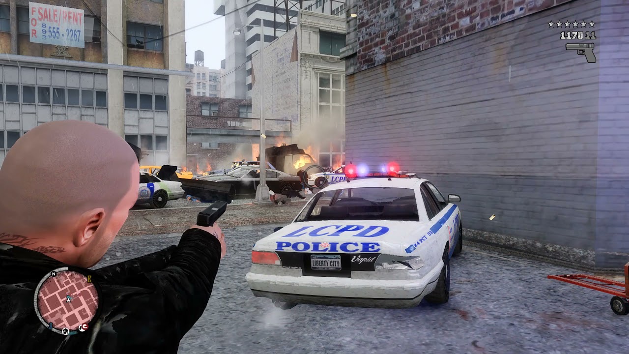 Grand Theft Auto IV (TLAD) - 6 Star Wanted Level - Johnny want to ride an FBI cruiser