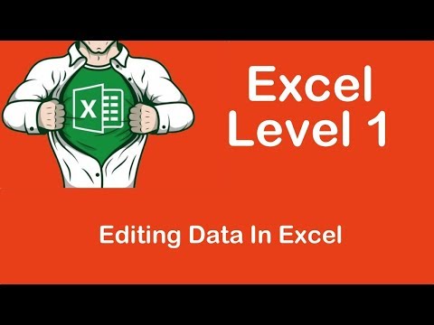 Editing Data In Excel