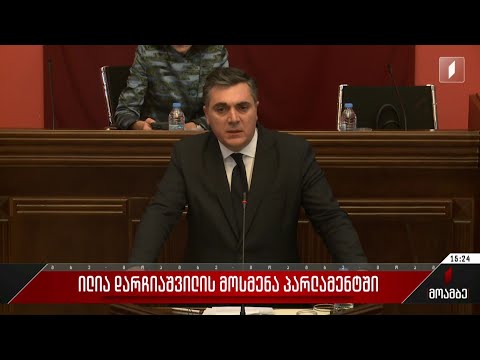ილია დარჩიაშვილის მოსმენა პარლამენტში