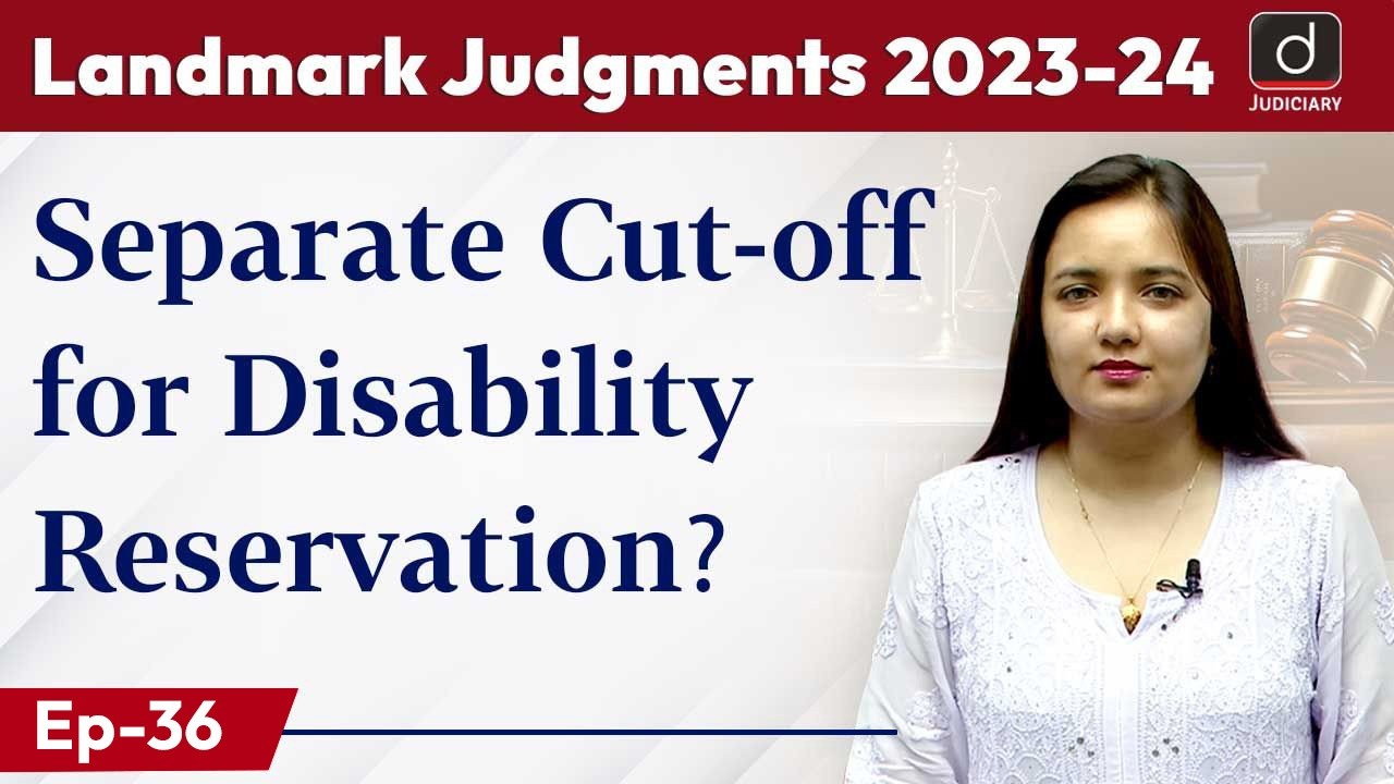Reservation in Recruitment | Epi 36 | Landmark Judgments 2023-2024 | Drishti Judiciary