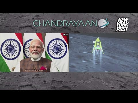 Chandrayaan-3 lands on moon in historic moment for India